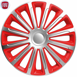Kołpaki Samochodowe Trend 13" Fiat (czerwone) + Emblemat