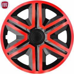 Kołpaki Samochodowe Action 14" Fiat (czerwone) + Emblemat