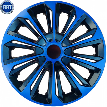 Kołpaki Samochodowe Strong 14" Fiat (niebieskie) + Emblemat